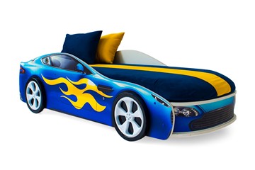 Кровать-машина в детскую Бондимобиль синий в Курске