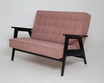 Прямой диван Ретро, двухместный (венге / RS 12 - розовый) в Курске