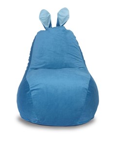 Кресло-игрушка Зайка (короткие уши), синий в Курске