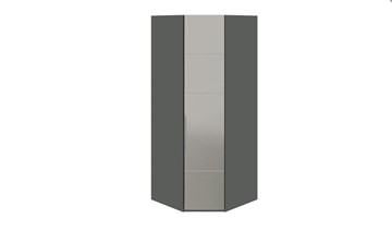 Шкаф угловой Наоми с зеркальной правой дверью, цвет Фон серый, Джут СМ-208.07.07 R в Курске