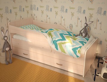 Кровать с бортиками Максимка, цвет Млечный дуб в Курске