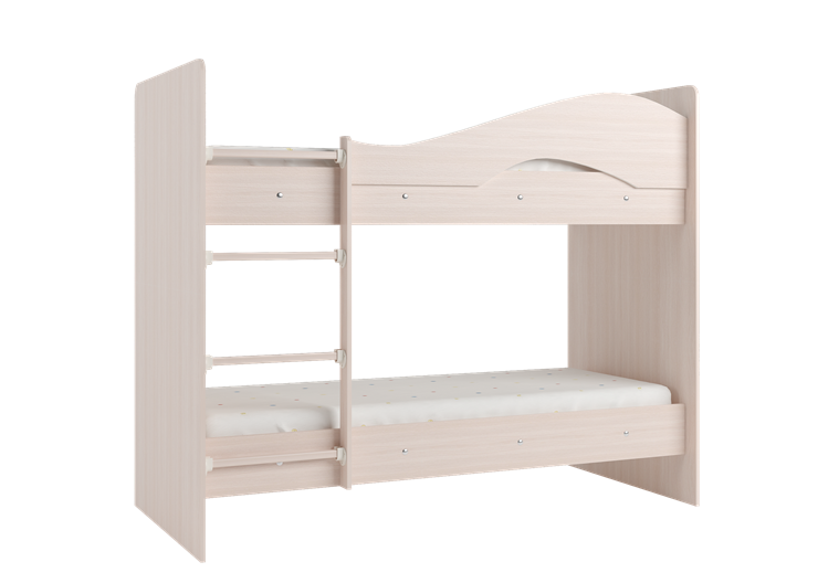 Кровать 2-ярусная Мая с 2 ящиками на щитах, цвет Млечный дуб в Курске - изображение 3