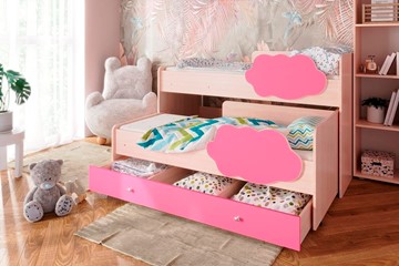 Детская 2-этажная кровать Соник 1.6 с ящиком, Розовый в Курске
