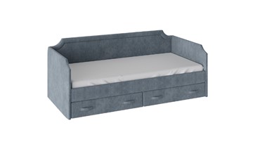 Кровать подростковая Кантри Тип 1, ТД-308.12.02 (Замша синяя) в Курске