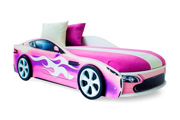 Детская кровать-машина Бондимобиль розовый в Курске