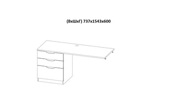 Детская кровать с письменным столом и шкафом POLINI Kids Simple Белый / Бетон в Курске - предосмотр 9