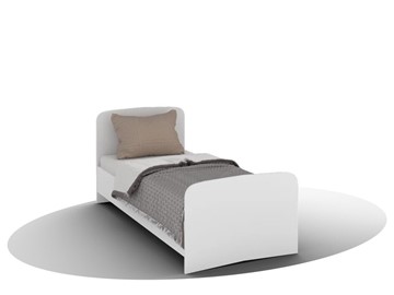 Односпальная кровать ВЕГА Кровать Кр-08 900 с плоским основанием (Белый древесный) в Курске