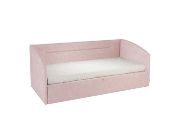 Детская кровать 0.9 Альба (Софа), нежно-розовый (велюр) в Курске