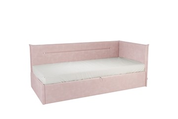 Кровать детская 0.9 Альба (Тахта), нежно-розовый (велюр) в Курске