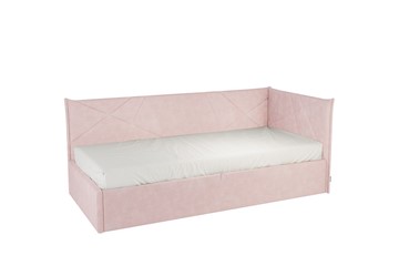 Детская кровать 0.9 Бест (Тахта), нежно-розовый (велюр) в Курске