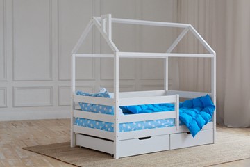 Детская кровать Домик с ящиками, цвет белый в Курске