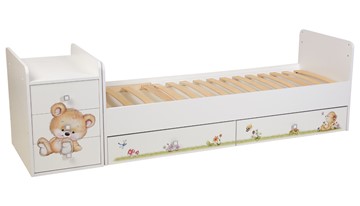 Детская кровать Фея 1100 Медвежонок Белый в Курске - предосмотр 2