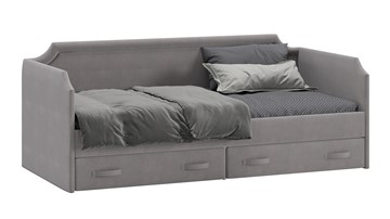 Кровать подростковая Кантри Тип 1, ТД-308.12.02 (Велюр Светло-серый) в Курске