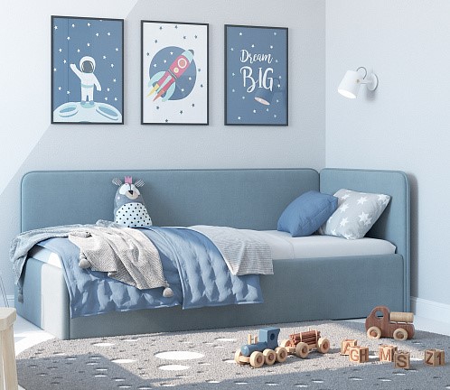 Кровать-игрушка Leonardo голубой 160х70 в Курске - изображение 4