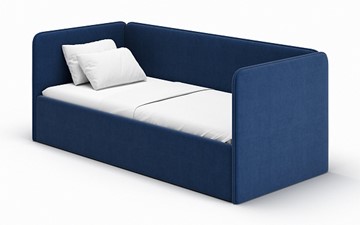 Кровать в детскую Leonardo синий 160х70 с боковиной в Курске
