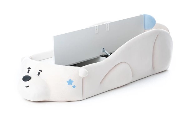 Кровать-игрушка Мишка Pasha с ящиком, белый в Курске - изображение