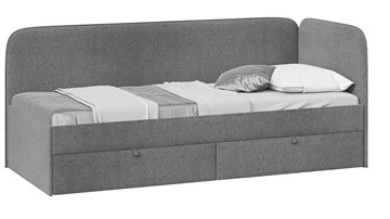 Кровать подростковая Молли тип 1 (80), Микровелюр Scandi Graphite 22 в Курске