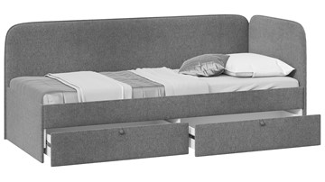 Кровать подростковая Молли тип 1 (90), Микровелюр Scandi Graphite 22 в Курске - предосмотр 1
