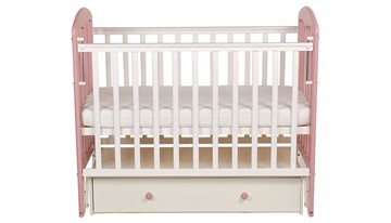 Детская кровать Polini kids Simple 328, белый-розовый в Курске