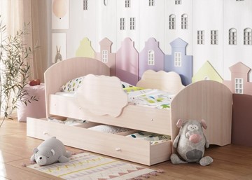 Детская кровать Тучка с ящиком, корпус Дуб млечный, фасад Дуб млечный в Курске