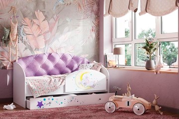 Кровать с бортиками Звездочка с бортиком, Фиолетовый в Курске