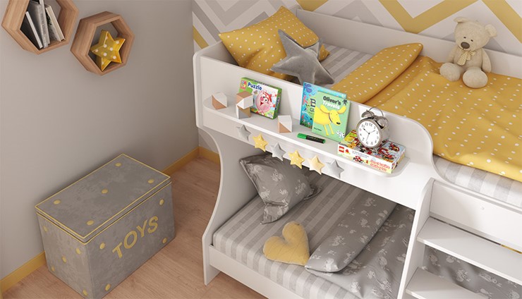 Детская кровать POLINI Kids Dream 1500 Белый в Курске - изображение 3