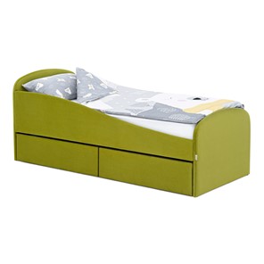 Кровать с ящиками Letmo 190х80 оливковый (велюр) в Курске