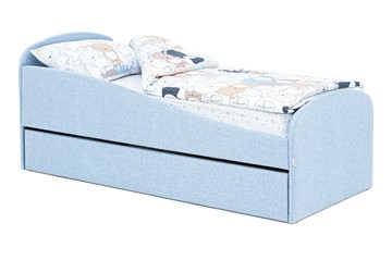 Детская кровать с ящиком Letmo небесный (рогожка) в Курске