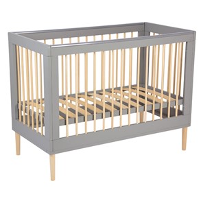 Кроватка детская POLINI Kids Simple 360 Серый / Натуральный в Курске - предосмотр