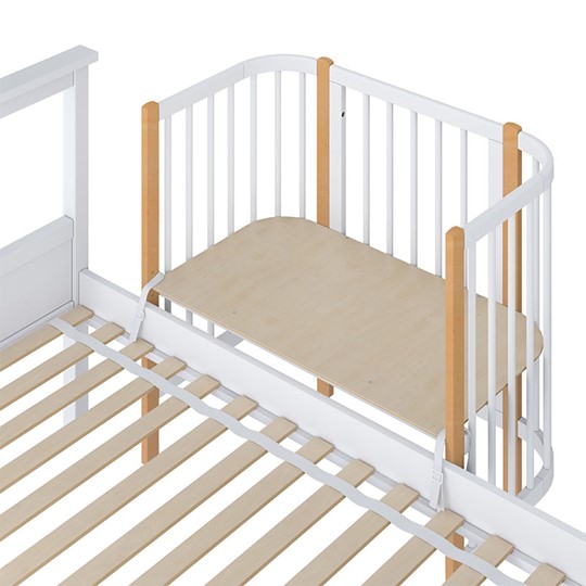Приставная кровать POLINI Kids Simple 105 Белый / Бук в Курске - изображение 3