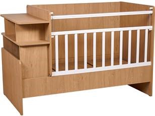 Кроватка-трансформер детская Polini kids Ameli 1150, белый-натуральный, серия Ameli в Курске