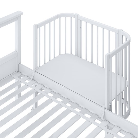 Кроватка детская приставная POLINI Kids Simple 120 Белый в Курске - изображение 5