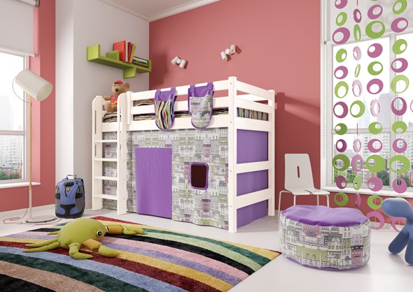 Детская кровать-чердак Соня,  Вариант 5 Белый в Курске - изображение