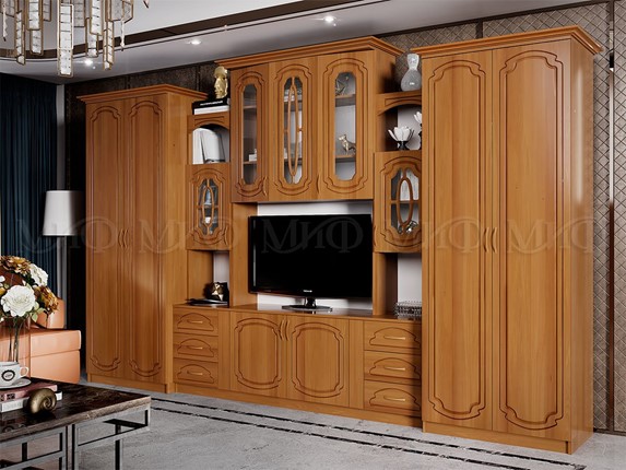Гарнитур в гостиную Альберт со шкафами, матовый в Курске - изображение
