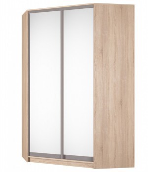 Шкаф угловой Аларти (YA-230х1400(602) (10) Вар. 5; двери D5+D5), с зеркалом в Курске - изображение
