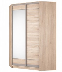 Шкаф угловой Аларти (YA-230х1400(602) (10) Вар. 5; двери D1+D2), с зеркалом в Курске