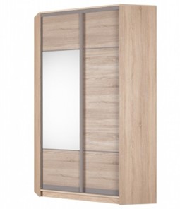 Шкаф угловой Аларти (YA-230х1250(602) (2) Вар. 2; двери D3+D4), с зеркалом в Курске
