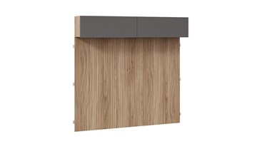 Шкаф настенный с декоративными панелями Порто (366) СМ-393.21.023-24 (Яблоня Беллуно/Графит софт) в Курске