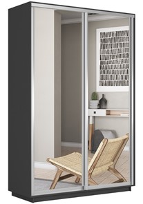 Шкаф 2-дверный Экспресс (2 зеркала) 1200x450x2200, серый диамант в Курске - предосмотр