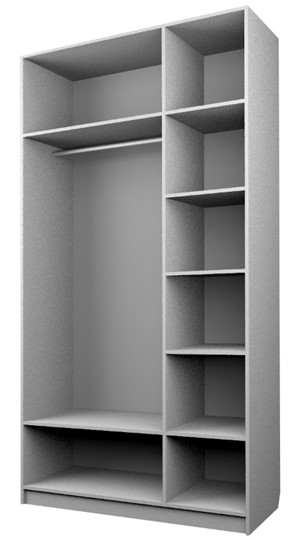 Распашной шкаф ЭШ3-РС-23-12 Зс (с зеркалом), Дуб Крафт белый в Курске - изображение 1