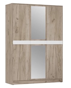 Шкаф 3-х дверный ШРК-3 Шарм с зеркалом Дуб Крафт Серый/Белый Бриллиант в Курске