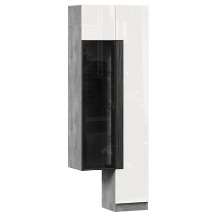 Шкаф с витриной Кельн, 674020, белый/метрополитан грей в Курске - изображение