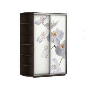Шкаф Экспресс 1700x600x2200, со стеллажом, Орхидея белая/венге в Курске