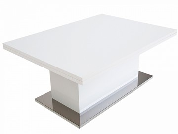 Складной стол-трансформер Slide GL, белый суперглянец в Курске