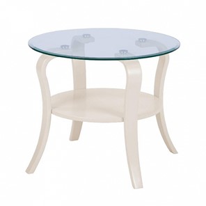 Стеклянный столик в гостиную Аннет с каркасом цвета Бежевый в Курске