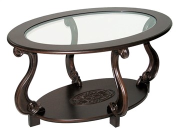Стеклянный столик в зал Овация-С, темно-коричневый в Курске
