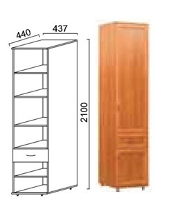Шкаф 2-х дверный Александра-1, ПР-4, шимо светлый, МДФ с кожзамом в Курске