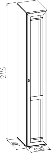 Распашной шкаф Sherlock 73 + Фасад правый, Дуб Сонома в Курске - изображение 3