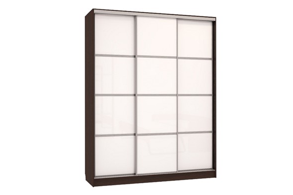 Шкаф 3-х дверный Бассо 2-600, венге/белый в Курске - изображение