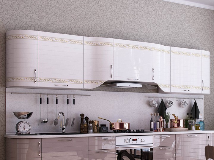 Гарнитур кухонный Анастасия цвет капучино 2 (260 см) в Курске - изображение 1